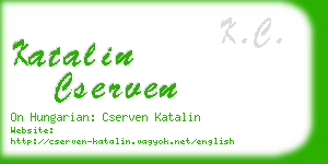 katalin cserven business card